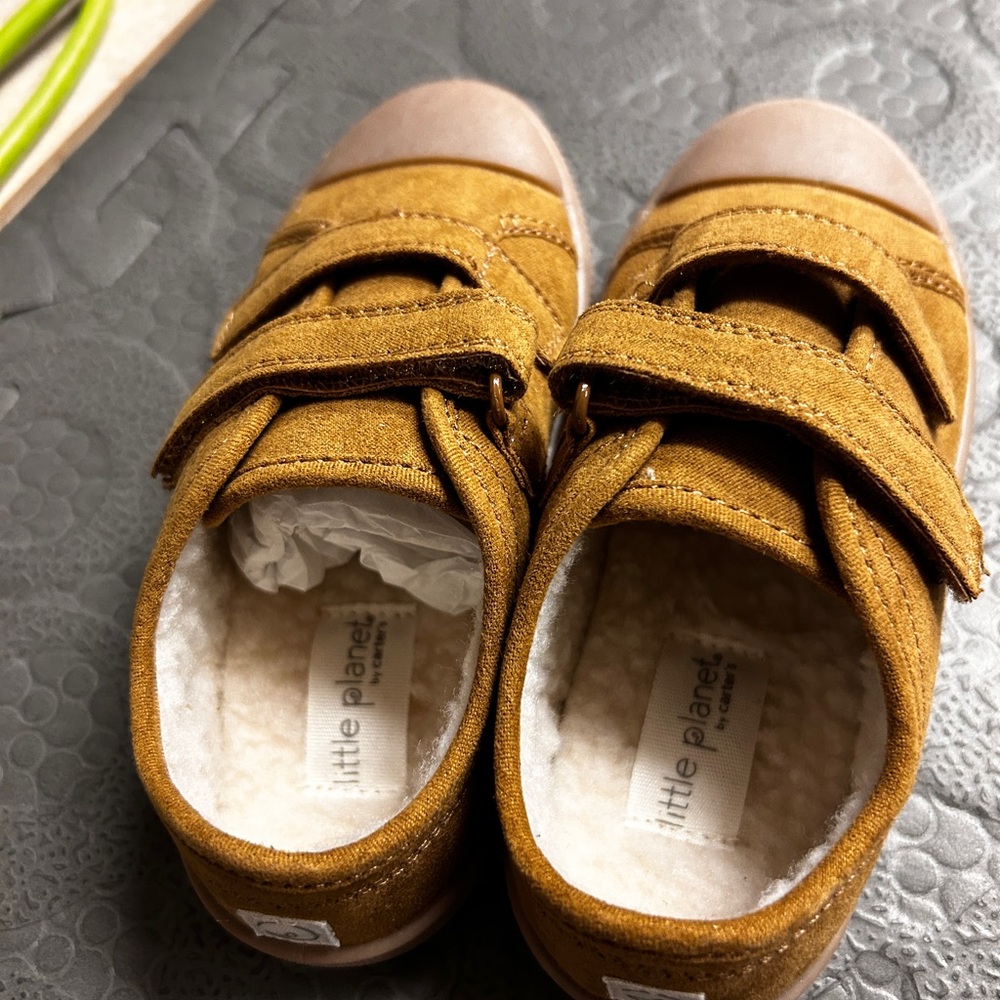 Little Planet Tan Kids Sneakers